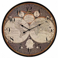 Часы настенные большие "Карта мира" 80x80 см