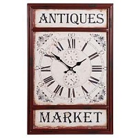 Часы настенные винтажные "Antiques Market" , метал+МДФ, 59x38x4,5 см